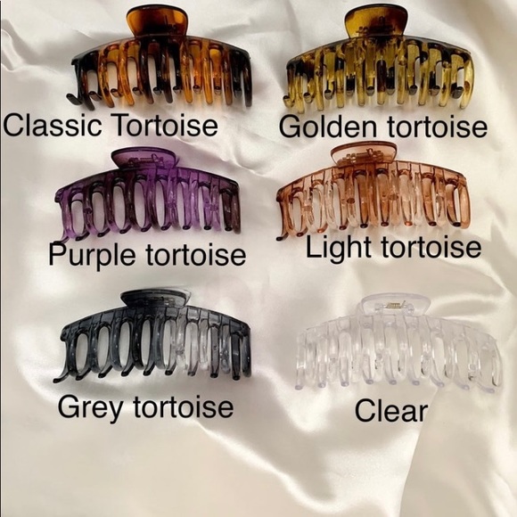 Colored claw clips…are very sturdy and will keep your hair up all day! - Picture 3 of 4